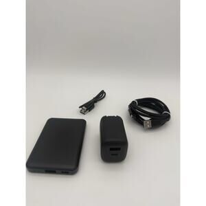 USB C Power Bank And Charger Set. 5k mAh . 6ft Slim, Fast Charging TSA Approved